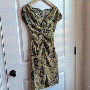 Ted Baker London Green Snake Print Mini Dress